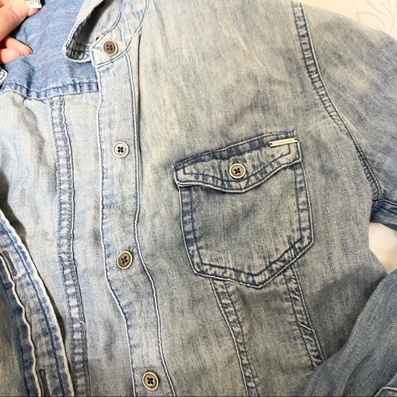 Calvin Klein Denim Button Shirt - Size XS - Picture 3 of 5